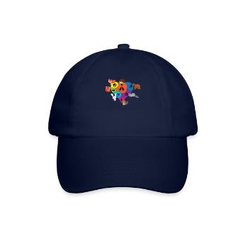 Pawprints Heart With Animals And Their Paws Funny - Baseball Cap - blue/blue - Front