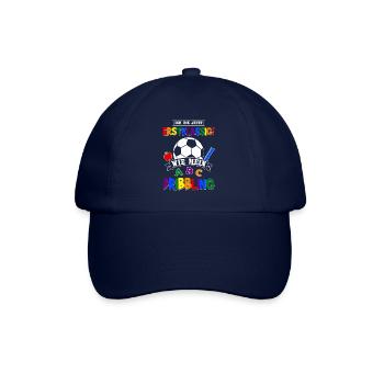 Schulanfang Schulkind Fußball Einschulung Geschenk - Baseballkappe - Blau/Blau - Vorne