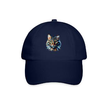 Polygon Art Bengal Cat - Baseball Cap - blue/blue - Front