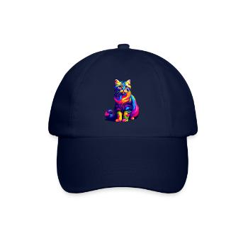 Pop Art coloré American Curl - Casquette classique - bleu/bleu - Devant