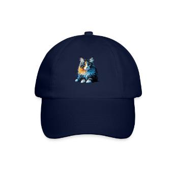 Polygon Art American Curl - Baseball Cap - blue/blue - Front