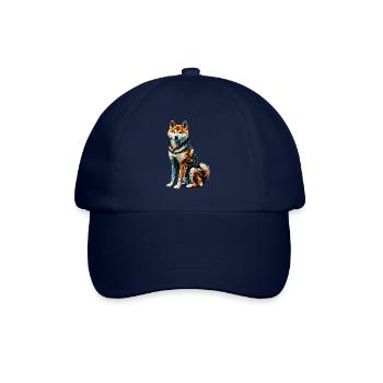 Polygon Art Japanese Shiba Inu - Baseball Cap - blue/blue - Front