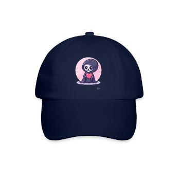 Kawaii cute happy Grim Reaper with heart and love - Baseball Cap - blue/blue - Front