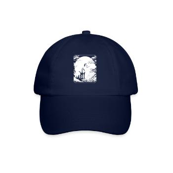 Fox Japan Cherry Blossom Moon - Baseball Cap - blue/blue - Front