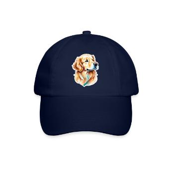 Golden Retriever Wasserfarben - Baseballkappe - Blau/Blau - Vorne