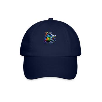 Colorful Splash Art Gharial Gharials - Baseball Cap - blue/blue - Front