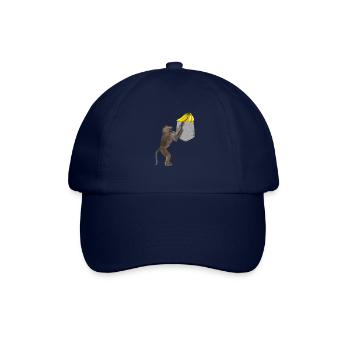 Singe Babouin Atteignant Banane Dans Fausse Poche - Casquette classique - bleu/bleu - Devant