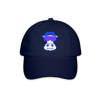 Fête, lait, vache, taureau, ferme, animal, visage, club de musique - Casquette classique - bleu/bleu - Devant