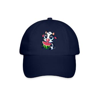 Süße Kuh Ochse Bulle Wassermelone Sommer Früchtig - Baseballkappe - Blau/Blau - Vorne