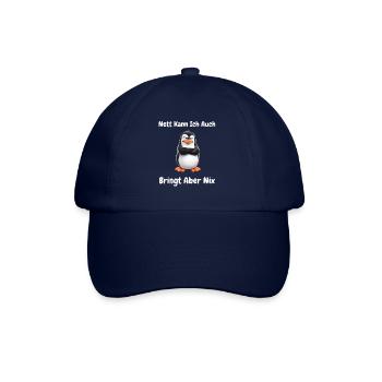 Penguin Tshirt Funny Funny Humor Sarcasm Office - Baseball Cap - blue/blue - Front