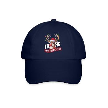Rentier Reh Xmas Reindeer Christmas Weihnachten - Baseballkappe - Blau/Blau - Vorne