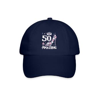 Stylish shoe design for women's 50th birthday - Baseball Cap - blue/blue - Front