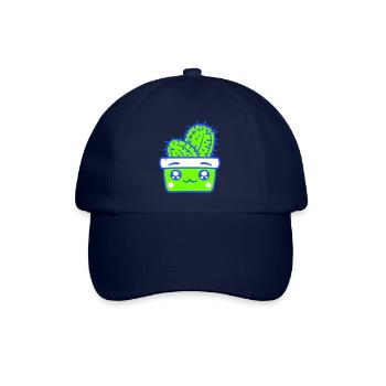 Cher Cactus Cactus Kawaii Visage Mignon Épineux - Casquette classique - bleu/bleu - Devant