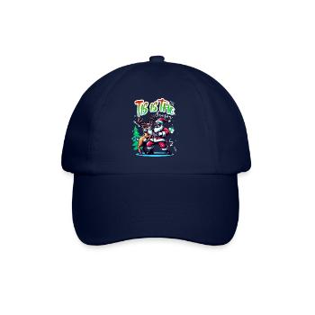 Santa Claus is dancing on xmas Christmas funny - Baseballkappe - Blau/Blau - Vorne
