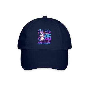 5. Geburtstag Einhorn Es ist mein 5. Geburtstag - Baseballkappe - Blau/Blau - Vorne