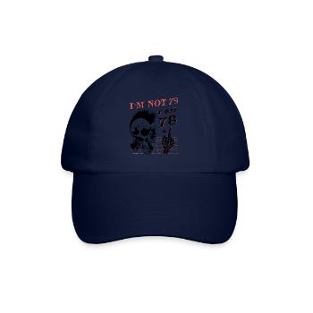 I Am 78 Plus Middle Finger - 79th Birthday - Baseball Cap - blue/blue - Front