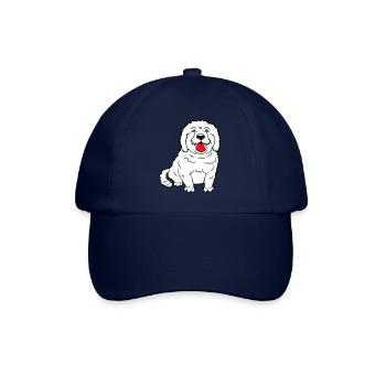 Cher chien tire la langue joyeusement - Casquette classique - bleu/bleu - Devant