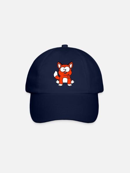 Hund Fuchs Lustige Grimasse Schielen Zunge Raus - Baseballkappe - Blau/Blau