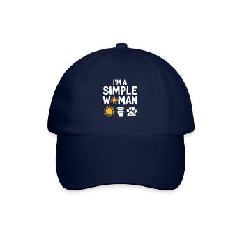 I`m a simple woman like sunshine dogs & coffee - Baseballkappe - Blau/Blau - Vorne