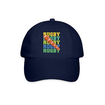 Rugby Ball – Retro Style Sports Design - Baseball Cap - blue/blue - Front