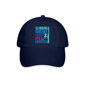 Klettern - es ist kein Hobby. Es ist ein Lebensstil - Baseballkappe - Blau/Blau - Vorne