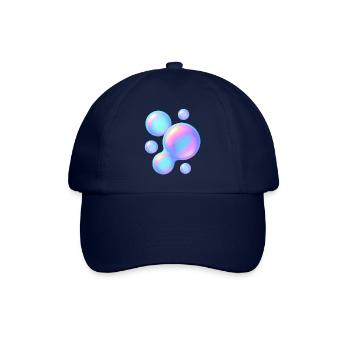 Color Bubbles – Stylische Seifenblasen in 3D-Optik - Baseballkappe - Blau/Blau - Vorne