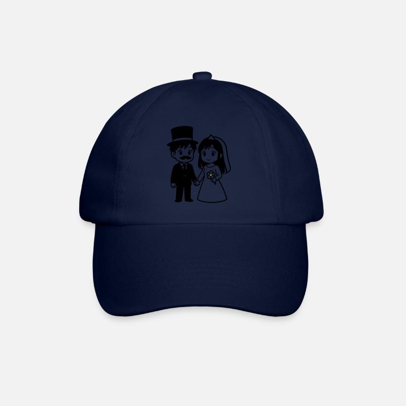 Brautpaar Ehepaar Anime - Baseballkappe - Blau/Blau