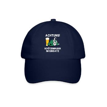 Schützenbruder im Einsatz Spruch Schützenfest - Baseballkappe - Blau/Blau - Vorne
