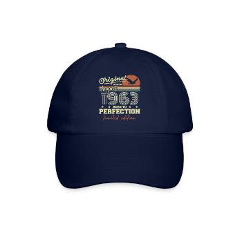 August 1963 Birthday August 1963 Vintage August 1963 - Baseball Cap - blue/blue - Front