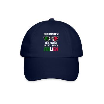 Italien Urlaub - Mir reichts ich flieg nach Italia - Baseballkappe - Blau/Blau - Vorne