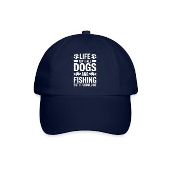 Fishing Saying Fishing Dogs Funny Angler Gift - Baseball Cap - blue/blue - Front