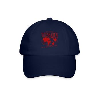 Wiesbaden Heimat Fußball Geschenk - Baseballkappe - Blau/Blau - Vorne