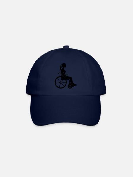 Rollstuhl Frau - Baseballkappe - Blau/Blau