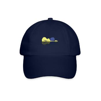Gitarre Sonnenuntergang - Baseballkappe - Blau/Blau - Vorne