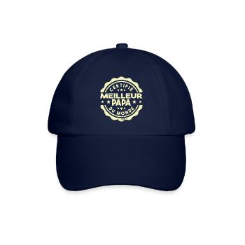 Certifié Meilleur Papa Du Monde - Casquette classique - bleu/bleu - Devant