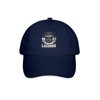 66. Geburtstag Mann August Jahrgang 1957 Legendary - Baseballkappe - Blau/Blau - Vorne
