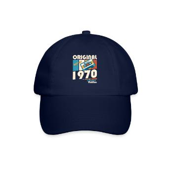 56e anniversaire Cassette novembre Vintage des années 1970 - Casquette classique - bleu/bleu - Devant