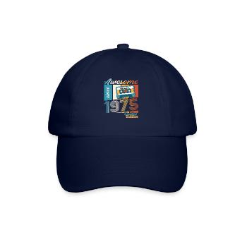 48e anniversaire Cassette décembre Vintage 1975 - Casquette classique - bleu/bleu - Devant