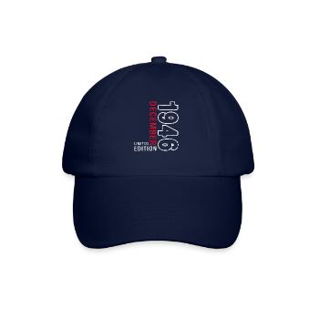 77e anniversaire Original Décembre Né 1946 - Casquette classique - bleu/bleu - Devant