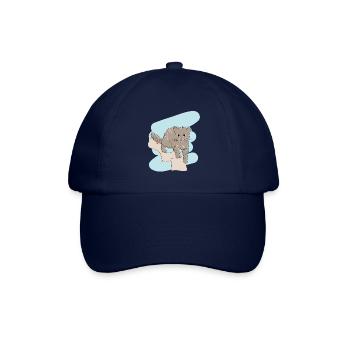 Design illustré avec wildcat - Casquette classique - bleu/bleu - Devant