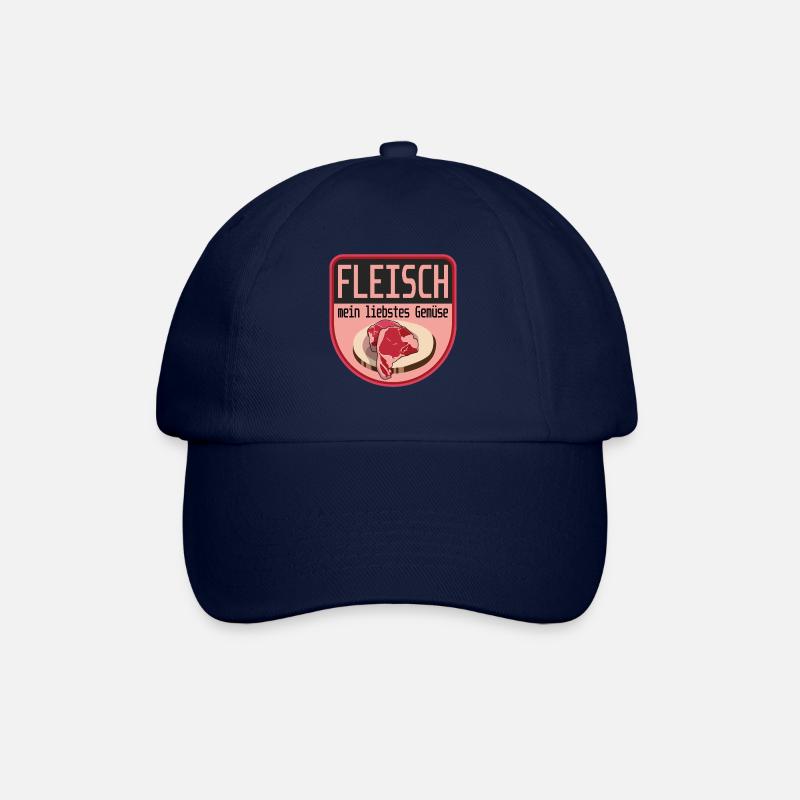Fleisch mein liebstes Gemüse - Baseballkappe - Blau/Blau