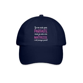 Je suis une maîtresse humour maitresse d' école - Casquette classique - bleu/bleu - Devant