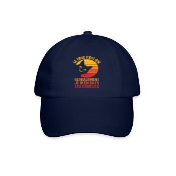 Globalement je m' en bats les couilles humour - Casquette classique - bleu/bleu - Devant