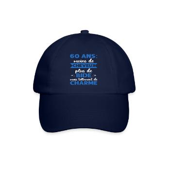 60 ans humour cadeau 60 ème anniversaire homme - Casquette classique - bleu/bleu - Devant