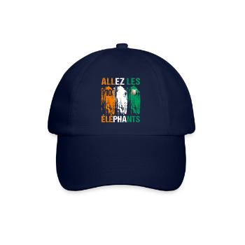 Côte d' ivoire numéro 10 cadeau football foot - Casquette classique - bleu/bleu - Devant