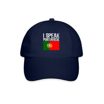 i speak PORTUGUESE funny gift for Brazil - Baseball Cap - blue/blue - Front