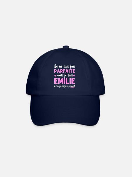 Je ne suis pas parfaite mais je suis Émilie cadeau - Casquette classique - bleu/bleu