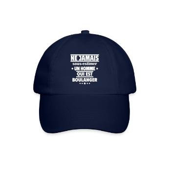 sous-estimer un homme boulanger - Casquette classique - bleu/bleu - Devant