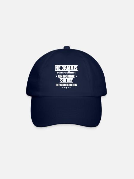 Ne jamais sous-estimer un homme informaticien - Casquette classique - bleu/bleu