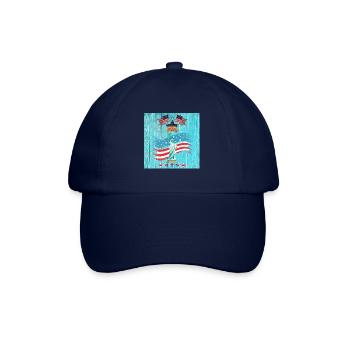 USA, Freiheitsstatue - Baseballkappe - Blau/Blau - Vorne
